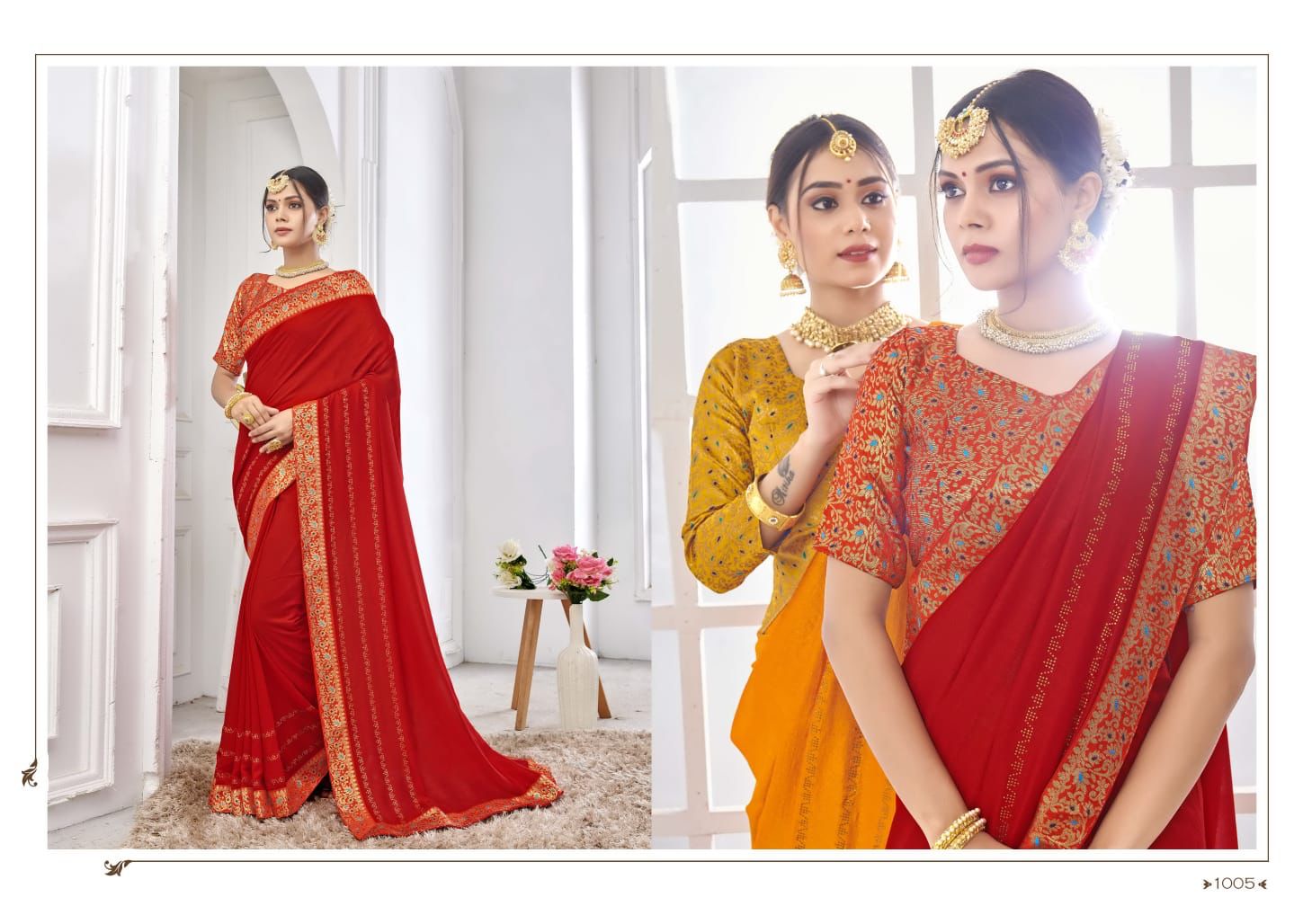 Saroj Veronica Festive Wear Designer Heavy Vichitra Silk Latest Saree Collection